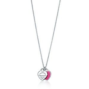 ISO Return to Tiffany Pink Double Heart Tag Pendant in Silver, Mini 😍💕